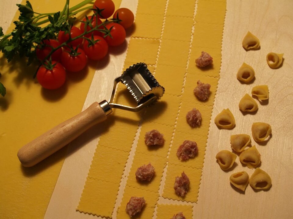 teigroller, teigschneider (wellenrand, 38 mm) für farfalle, tortelini, ravioli