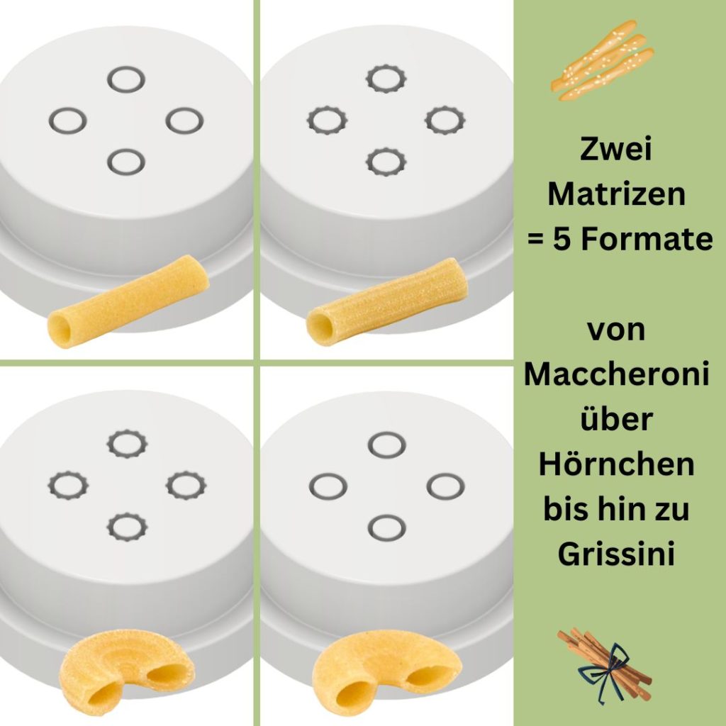 maccheroni hörnchen 2 matrizen 5 formate für philips avance / 7000 serie