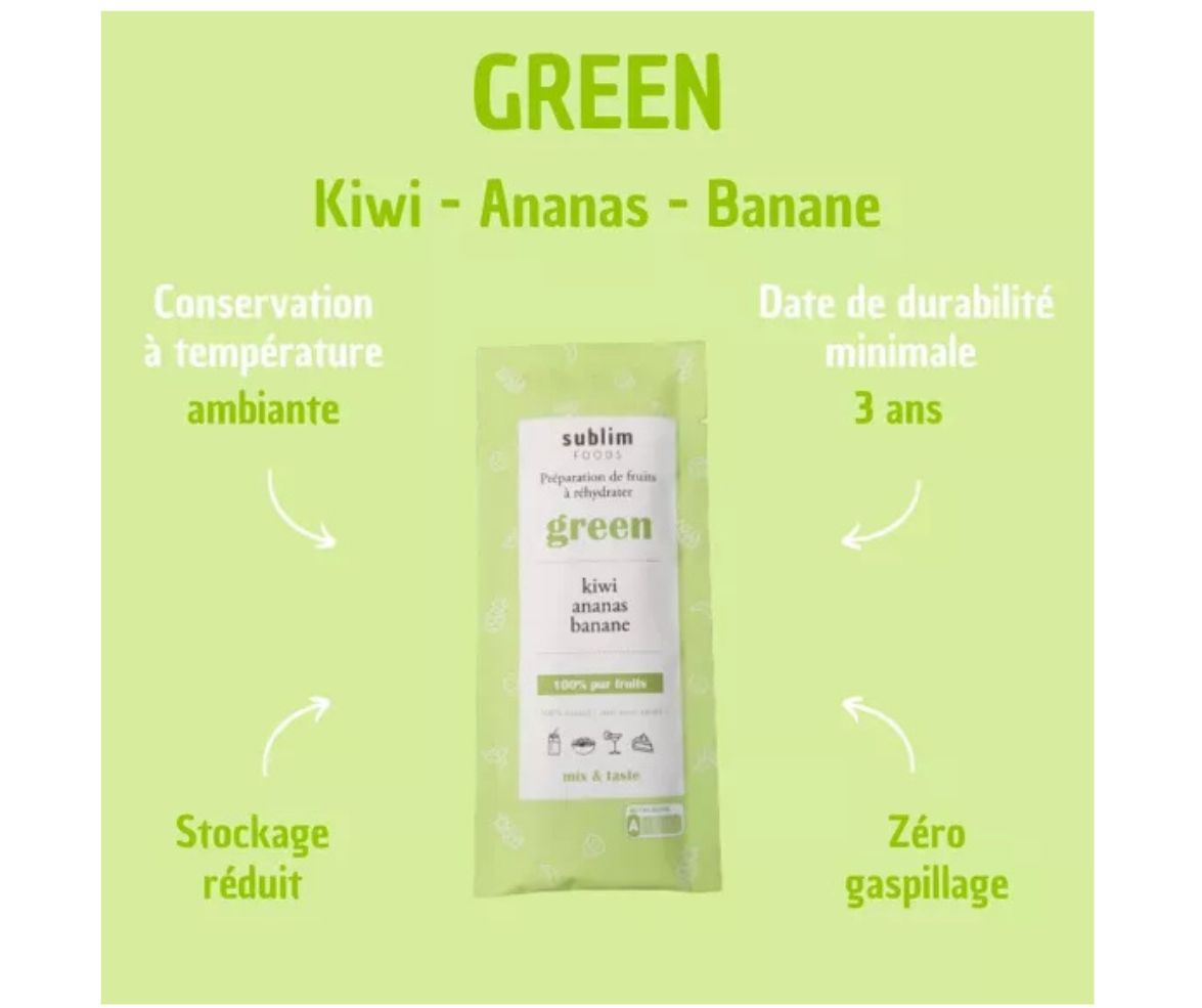 färbemittel green (kiwi, ananas, banane, spinat, dattel) 24 g, 100 % natÜrlich